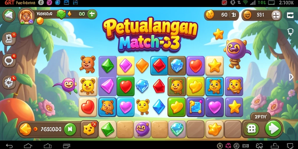 Gameplay seru 6RT dengan tantangan Match-3 yang menakjubkan.