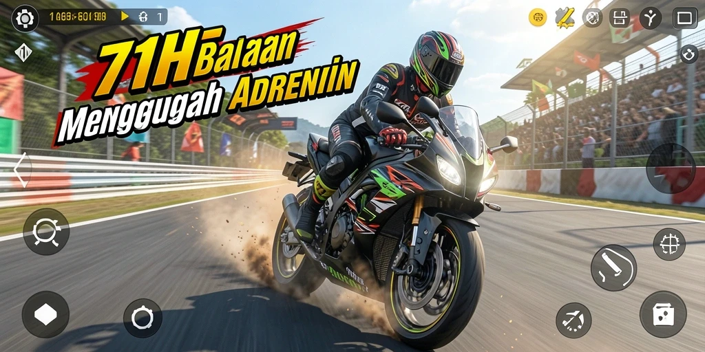 Tampilan gameplay 71H yang penuh aksi dan kecepatan.