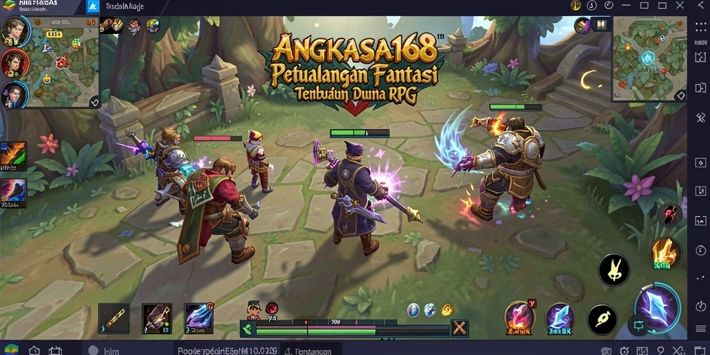 Tampilan gameplay ANGKASA168 yang menakjubkan dalam petualangan RPG.