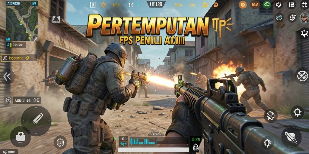 Screenshot menampilkan gameplay seru ATOM138 dalam aksi FPS.