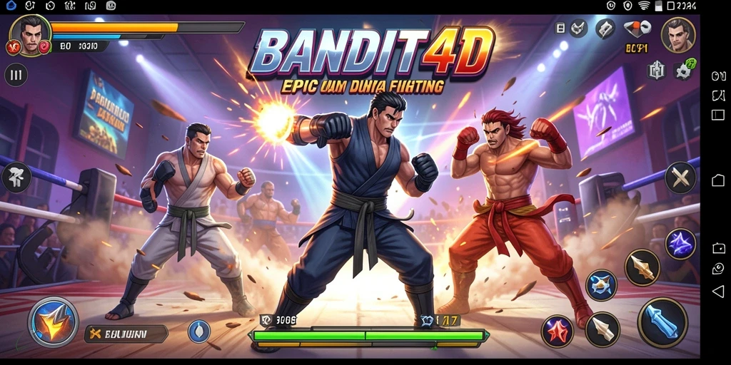 Tangkapan layar BANDIT4D menampilkan aksi pertarungan yang mendebarkan dan karakter beragam.