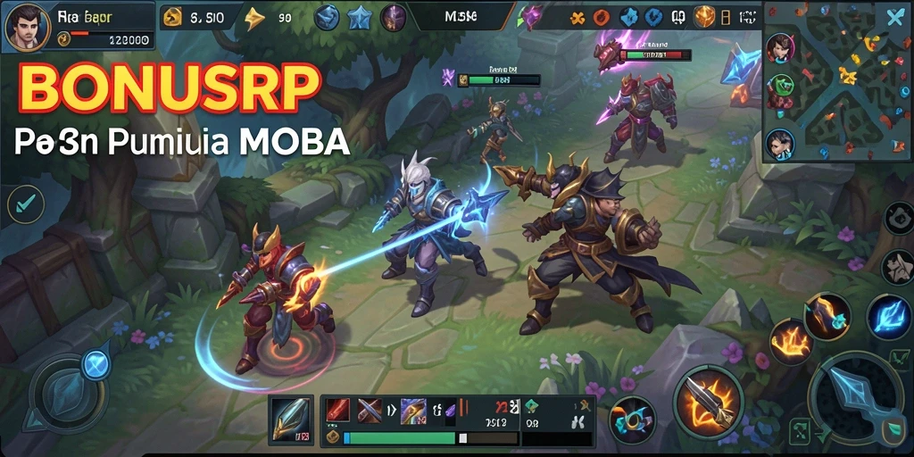 Gameplay seru dari BONUSRP dengan aksi MOBA yang intens.