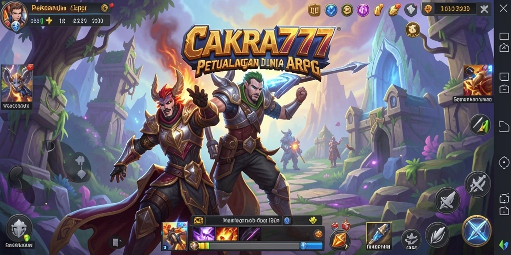 Tampilan menarik dari gameplay ARPG CAKRA777 yang memukau.
