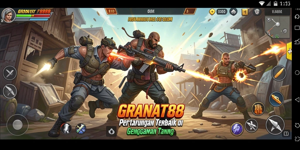 Screenshot gameplay GRANAT88 yang menampilkan pertarungan yang seru.