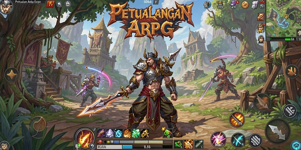 Tangkapan layar ID66 menunjukkan aksi pertarungan yang mendebarkan dalam dunia ARPG.