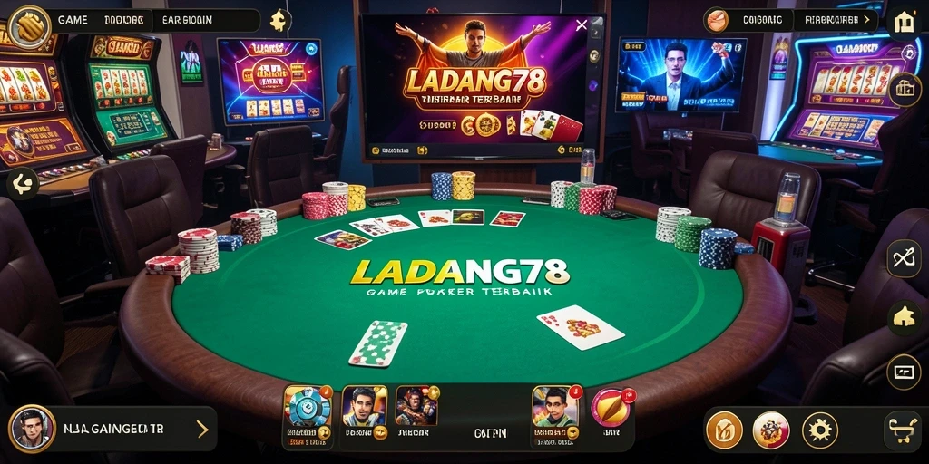 Screenshot dari <strong>LADANG78</strong> menampilkan gameplay Poker yang seru dan mengasyikkan.