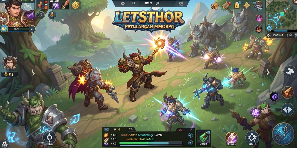 Gameplay LETSTHOR yang mendebarkan dalam dunia MMORPG.