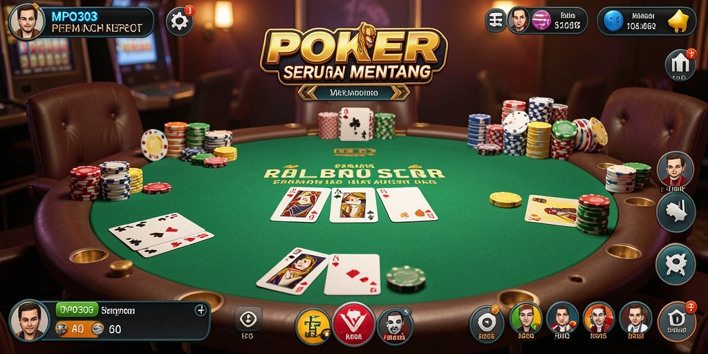Gameplay menarik dalam aplikasi poker MPO303 yang seru.