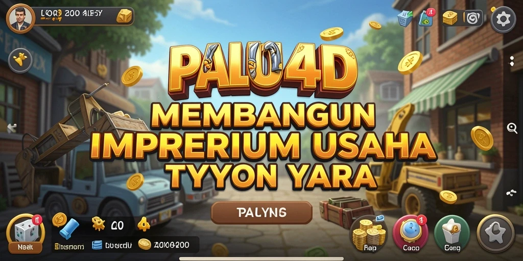 Tampilan menarik dari gameplay <strong>PALU4D</strong> yang menghadirkan elemen tycoon yang seru.