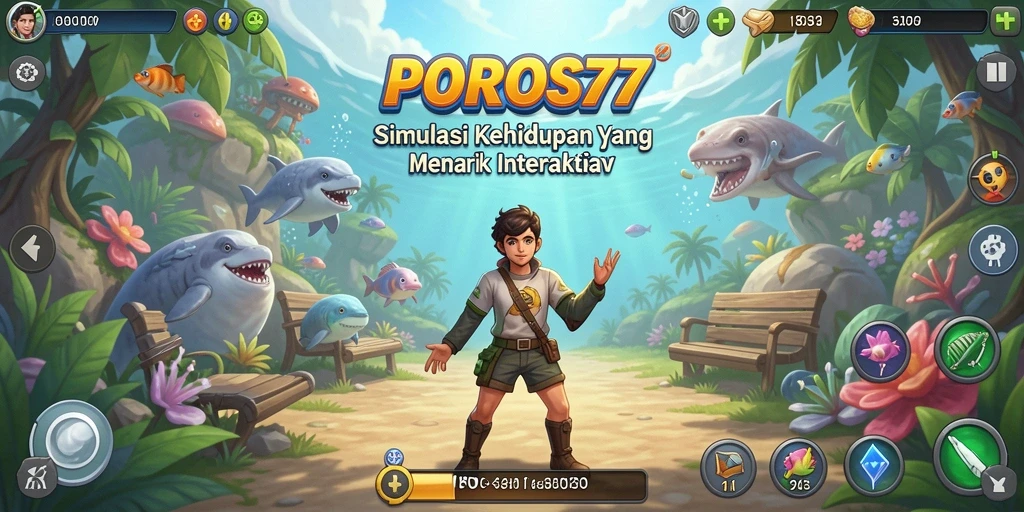 Tangkapan layar dari gameplay POROS77 yang menampilkan interaksi dan strategi.