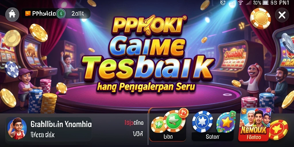 Screenshot utama PPHOKI menampilkan gameplay seru dengan desain menarik.