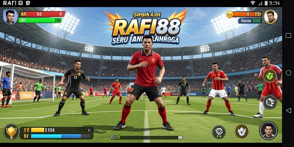 Tampilan gameplay seru dalam RAFI88 dengan elemen olahraga yang menarik.