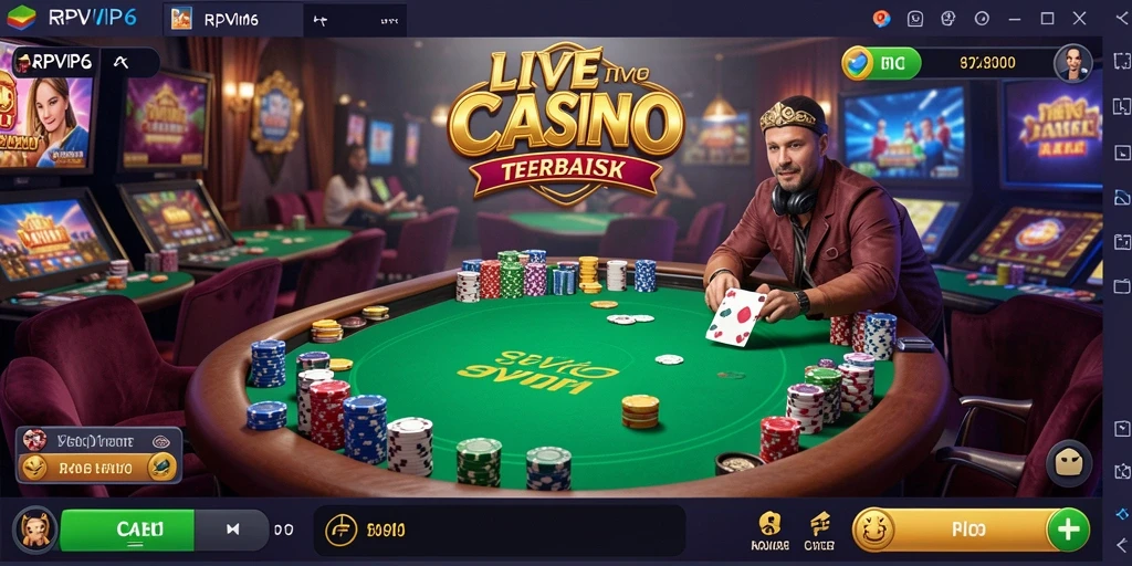 Tampilan menarik dari permainan Live Casino di RPVIP6.