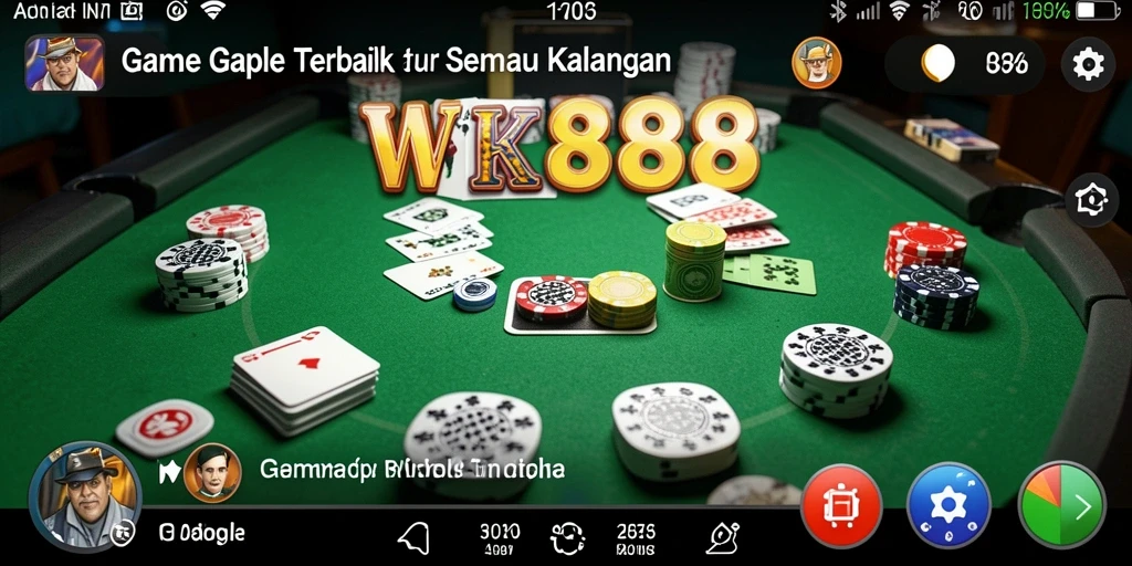 Tampilan gameplay seru dalam permainan Gaple di WK888.